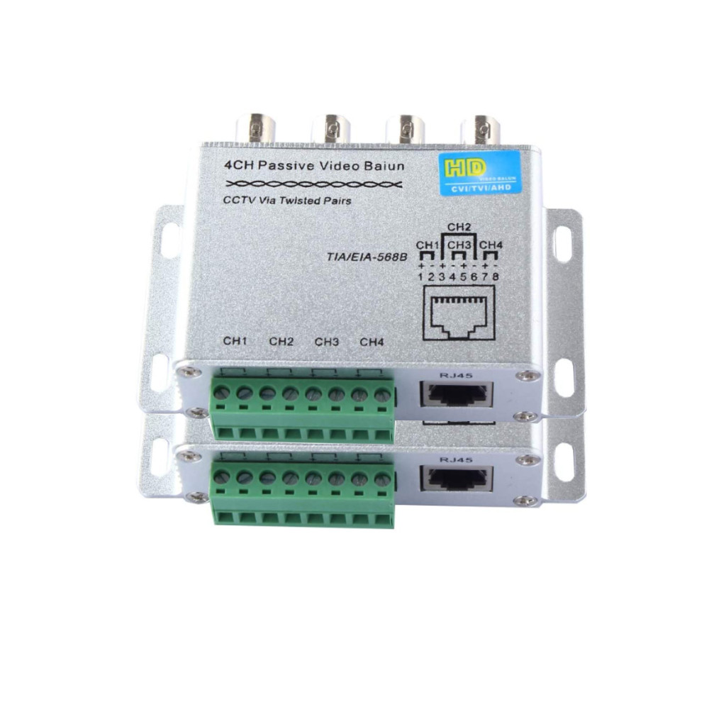 Bộ chuyển đổi cáp đồng trục sang cáp mạng lan rj45 4 kênh BL4CH
