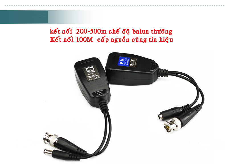 Video Balun kèm nguồn 100 Mét BL-AC(BL+AC)