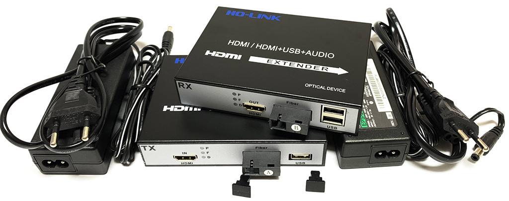 Bộ chuyển đổi hdmi sang quang có cổng usb Ho-link HL-HDMI-1USB-SC-20T/R