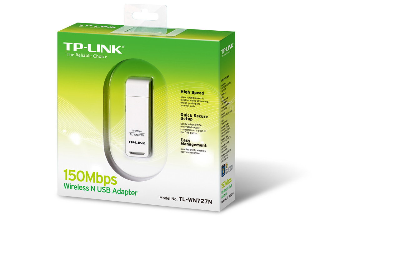 Bộ chuyển đổi USB chuẩn N không dây tốc độ 150Mbps- TL WN727