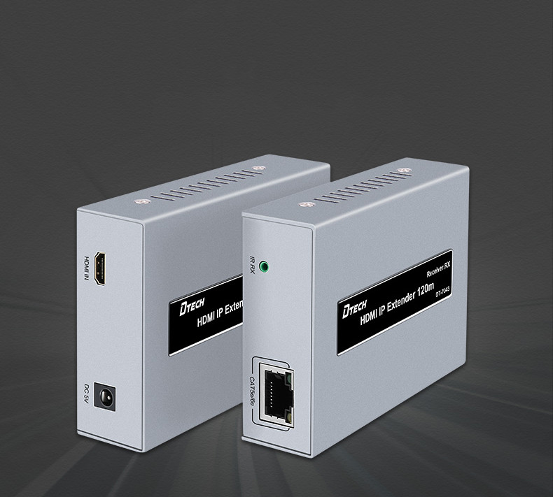 Bộ chuyển đổi hdmi sang lan 120m DTECH DT-7043