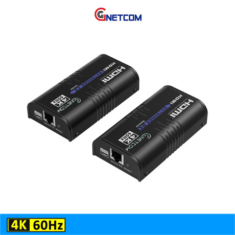 Bộ chuyển đổi HDMI sang lan GNETCOM G-HDR473 120m 4K60Hz