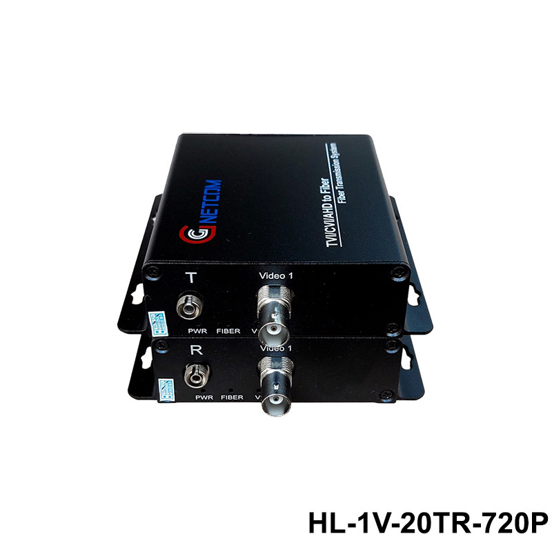 Bộ chuyển đổi Video sang Quang 1 kênh Gnetcom HL-1V-20T/R-720P