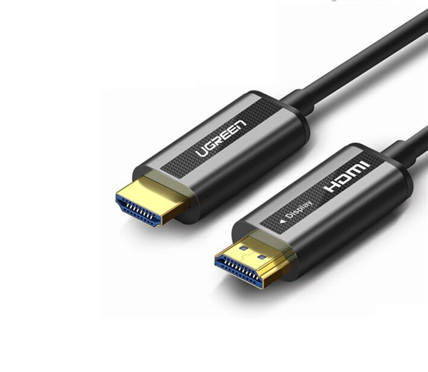 Cáp HDMI 2.0 sợi quang hợp kim kẽm 10m hỗ trợ 4K/60Hz chính hãng Ugreen 50717