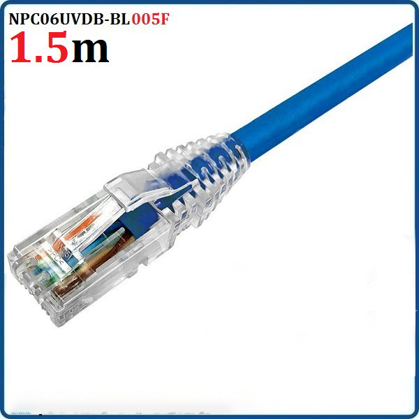 Dây nhảy patch cord Cat6 U/UTP, RJ45, 4 Pair, Non-Plenum, Blue, 5FT