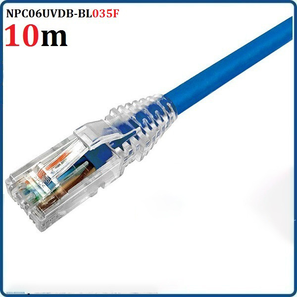 Dây nhảy patch cord Cat6 U/UTP, RJ45, 4 Pair, Non-Plenum, Blue, 35FT