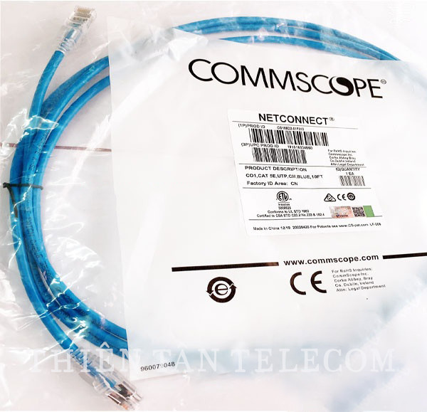 DÂY NHẢY MẠNG PATCH CORD CAT6 AMP/ COMMSCOPE 3.0M(10FT) MÃ 1-1859247-0
