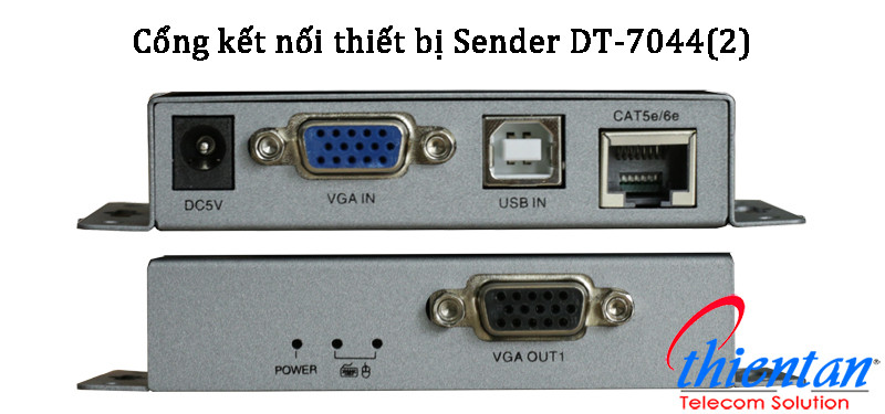 Bộ chuyển đổi Vga sang lan Dtech DT-7044 | Vga to lan 100M
