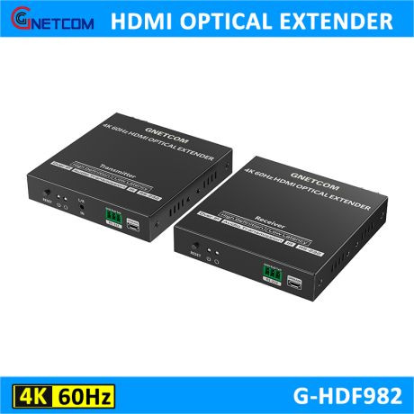 Bộ kéo dài HDMI sang quang 4K60Hz GNETCOM G-HDF982