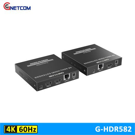 Bộ kéo dài HDMI 4K60Hz GNETCOM G-HDR582 120M thông LAN