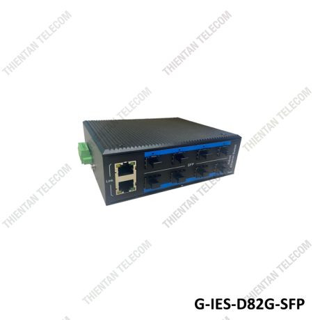 Switch công nghiệp 8 port SFP gigabit GNETCOM G-IES-D82G-SFP