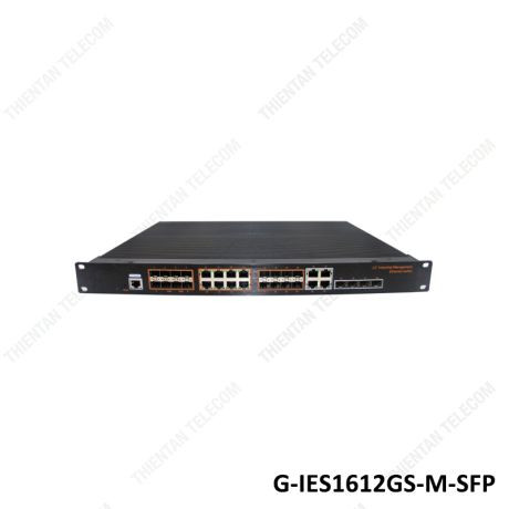 Switch quản lý công nghiệp GNETCOM 28 cổng gigabit G-IES1612GS-M-SFP