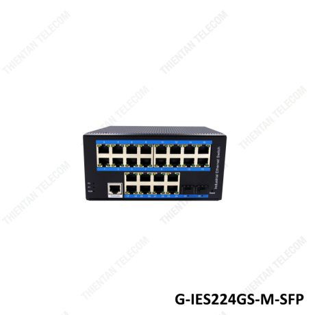 Switch quản lý công nghiệp GNETCOM 26 cổng gigabit G-IES224GS-M-SFP