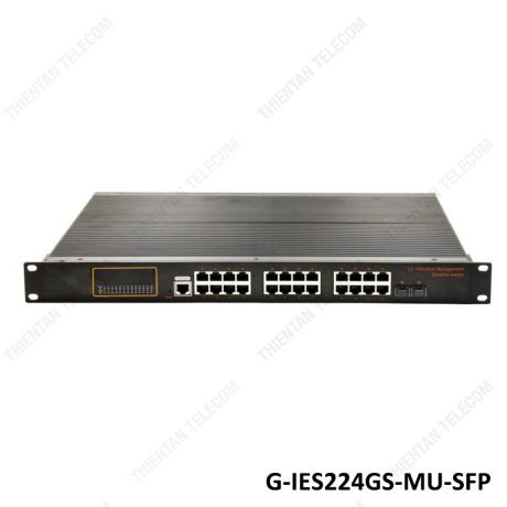 Switch quản lý công nghiệp GNETCOM 26 cổng gigabit G-IES224GS-MU-SFP