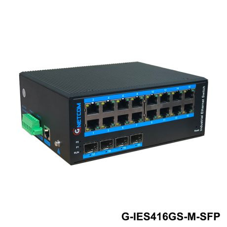 Switch G-IES416GS-M-SFP quản lý công nghiệp GNETCOM 16 cổng POE gigabit