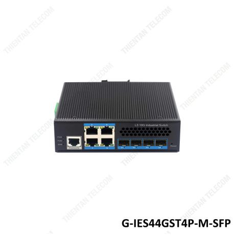 Switch PoE công nghiệp layer 3 GNETCOM G-IES44GST4P-M-SFP