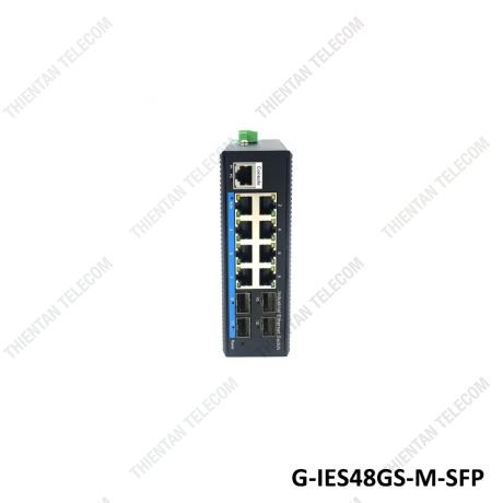Switch quản lý công nghiệp GNETCOM 8 Rj45 cổng gigabit + 4 SFP 1.25G G-IES48GS-M-SFP