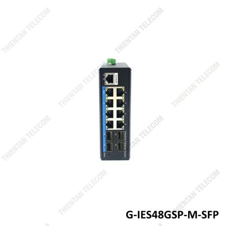 Switch quản lý công nghiệp 8 cổng poe gigabit + 4 SFP 1.25G GNETCOM G-IES48GSP-M-SFP