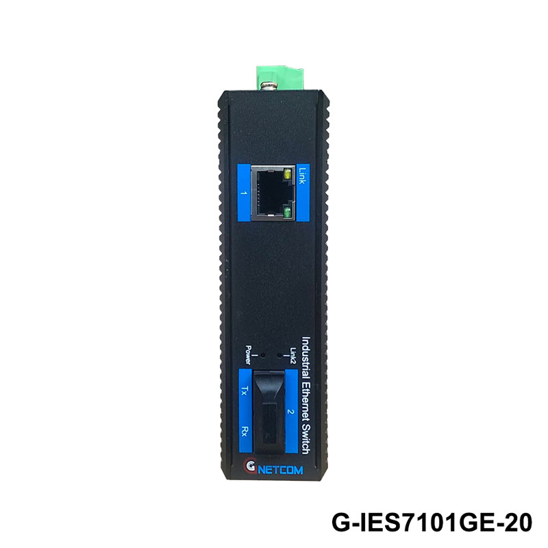 Bộ chuyển đổi quang điện POE công nghiệp 1 Port 10/100/1000M Gnetcom G-IES7101GE-20