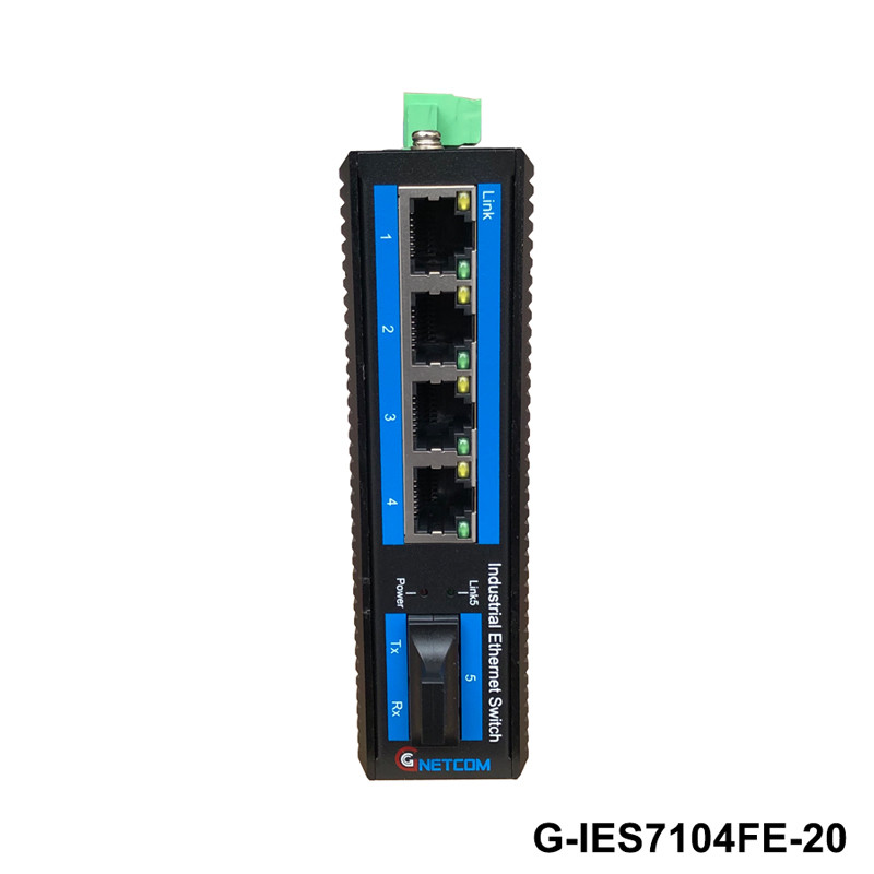 Switch quang POE công nghiệp 4 Port 10/100M Gnetcom G-IES7104FE-20