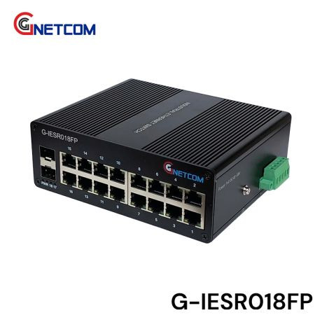 Switch công nghiệp 16 cổng RJ45 10/100Mbps 2SFP GNETCOM G-IESR018F