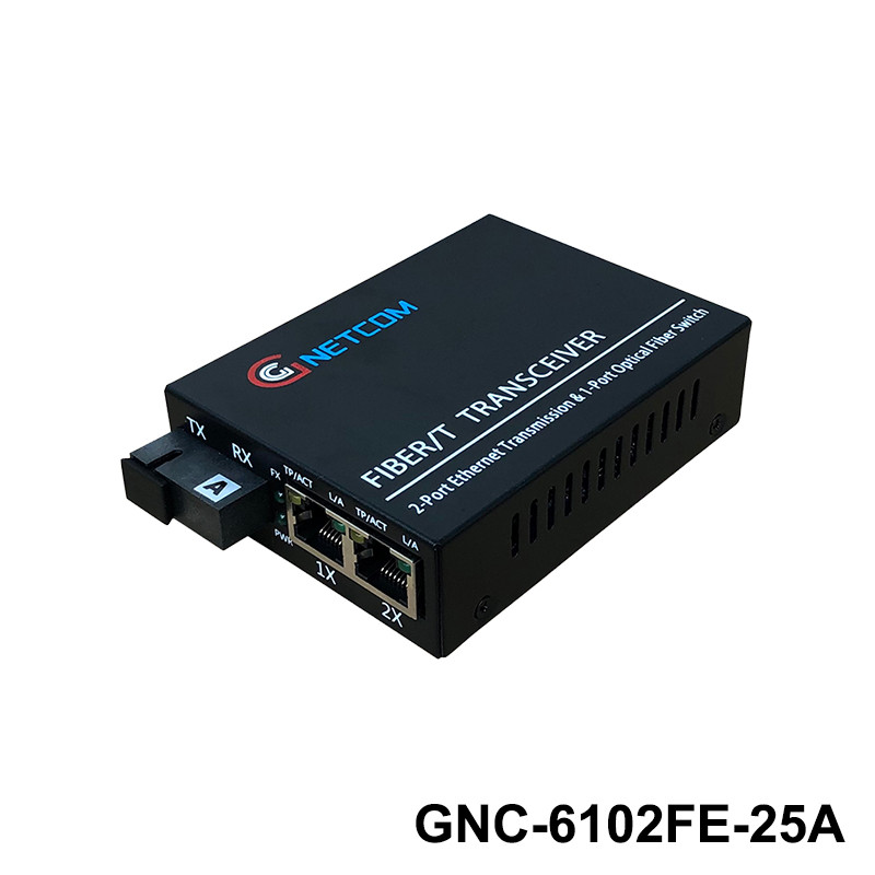 Converter Quang Gnetcom PoE GNC-6102FE-25A/B
