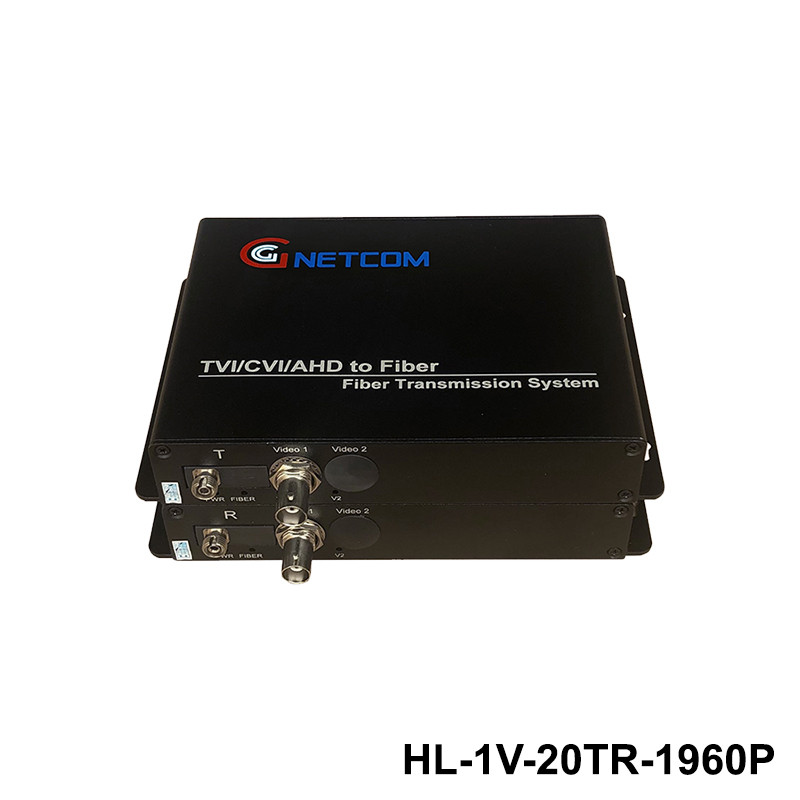 Converter quang video Gnetcom 1 kênh HL-1V-20TR-1960P | Hỗ trợ độ phân giải 2K