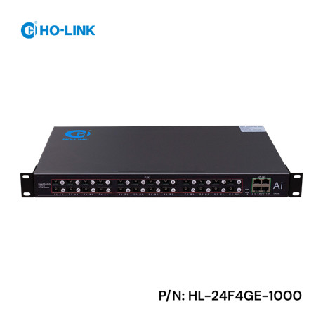 Switch quang 24 Port SC 1000Mbps + 4 Port Uplink Gigabit HL-24F4GE-1000
