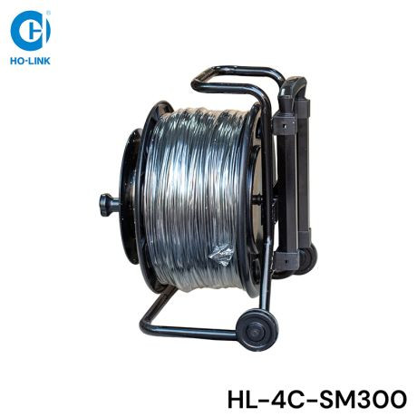 Cáp quang dã chiến 4FO LC single mode 300m có băng thép HO-LINK HL-4C-SM300