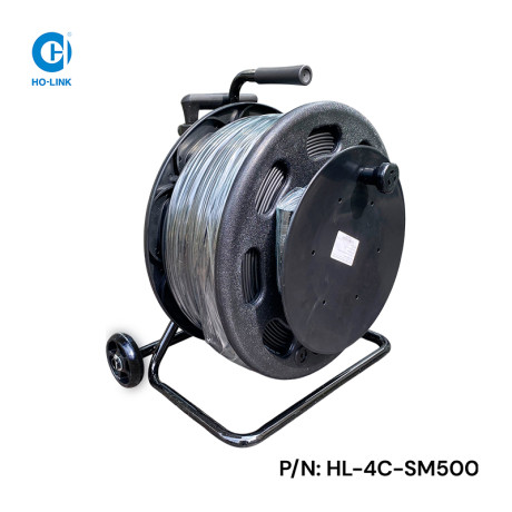 Cáp quang dã chiến 4FO LC single mode 500m có băng thép HO-LINK HL-4C-SM500