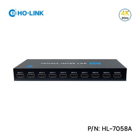 Bộ gộp HDMI 9 vào 1 ra HO-LINK HL-7058A 4K30Hz
