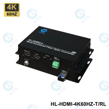 Bộ kéo dài HDMI qua quang 4K 60Hz HO-LINK HL-HDMI-4K60HZ-T/RL