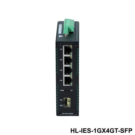 Switch quang chuẩn công nghiệp  10/100/1000Mbps HO-LINK HL-IES-1GX4GT-SFP