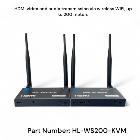 Bộ thu phát HDMI không dây cho Camera , PC  KVM KAT-WS200M-KVM  | hỗ trợ bàn phím chuột