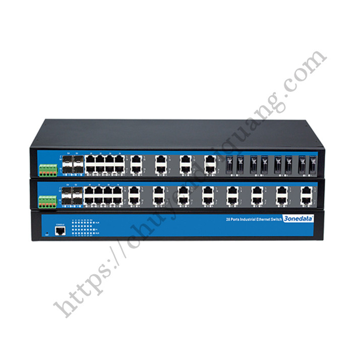 Switch công nghiệp 3Onedata IES1028-4GS-2F-M-SC-2KM |  22 Ethernet + 2 quang  + 4 cổng quang Gigabit SFP 