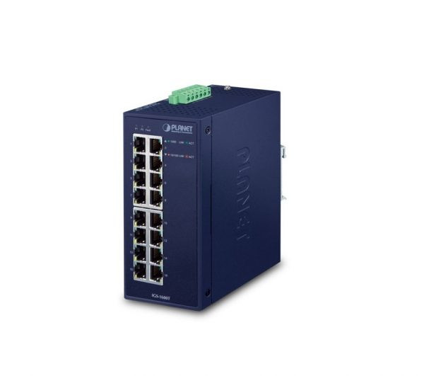 Switch công nghiệp Planet ISW-1600T, 16 Port 10/100Mbps