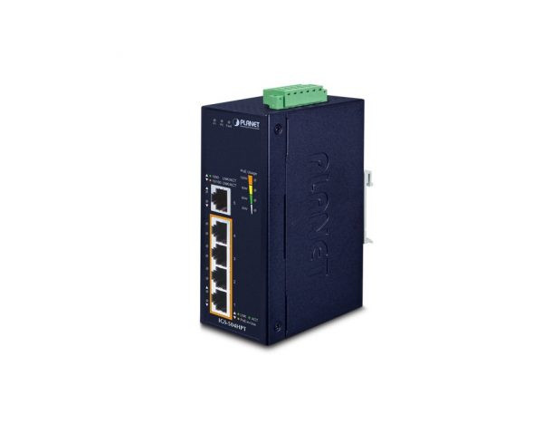Switch PoE công nghiệp Planet IGS-504HPT, 4 Gigabit +1 Uplink RJ45
