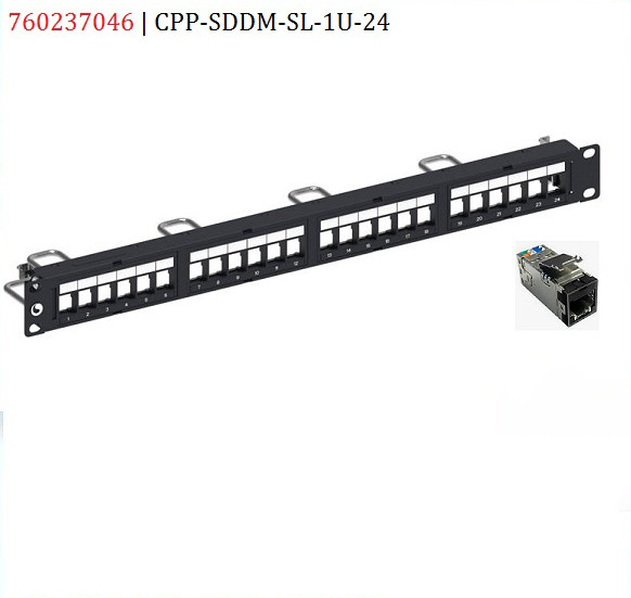 Thanh đấu nối 24 cổng Cat6A, STP, CPP-SDDM-SL-1U-24 port 760237046