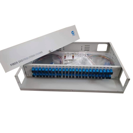Hộp phối quang ODF 48FO Lắp Rack 19" ( Đầy đủ phụ kiện)