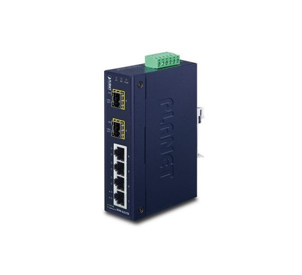 Switch công nghiệp Planet ISW-621TF, 4 port 10/100M + 2 SFP FX100