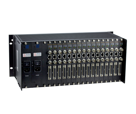 Thẻ khe cắm 4U 16 khung chuyển đổi giao diện E1 3Onedata RACK4000