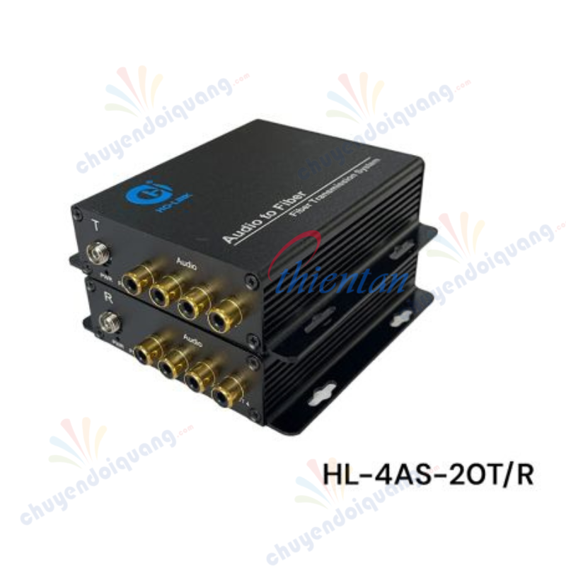 Bộ chuyển đổi tín hiệu audio qua quang 1 chiều 4 kênh HO-LINK HL-4AS-20T/R