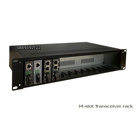 Khung nguồn tập trung 14 media converter Gnetcom I GNC-RACK-2U14 