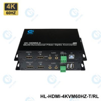 Bộ chuyển đổi HDMI qua quang 4K 60Hz kèm cổng USB HO-LINK HL-HDMI-4KVM60HZ-T/RL