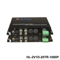 Converter quang video 2 kênh GNETCOM HL-2V1D-20T/R-1080P | hỗ trợ ptz