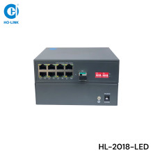 Bộ chuyển đổi quang điện màn LED 8 cổng LAN Gigabit Ho-Link HL-2018-LED