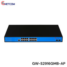 Switch POE quản lý L2+ 16 port Gnetcom GW-S2916GMB-AP