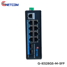 Switch quản lý công nghiệp GNETCOM 10 cổng Gigabit G-IES28GS-M-SFP