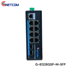Switch quản lý công nghiệp 8 cổng poe gigabit + 2 SFP 1.25G GNETCOM G-IES28GSP-M-SFP