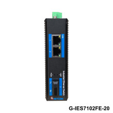 Switch quang POE công nghiệp 2 Port 10/100M Gnetcom G-IES7102FE-20
